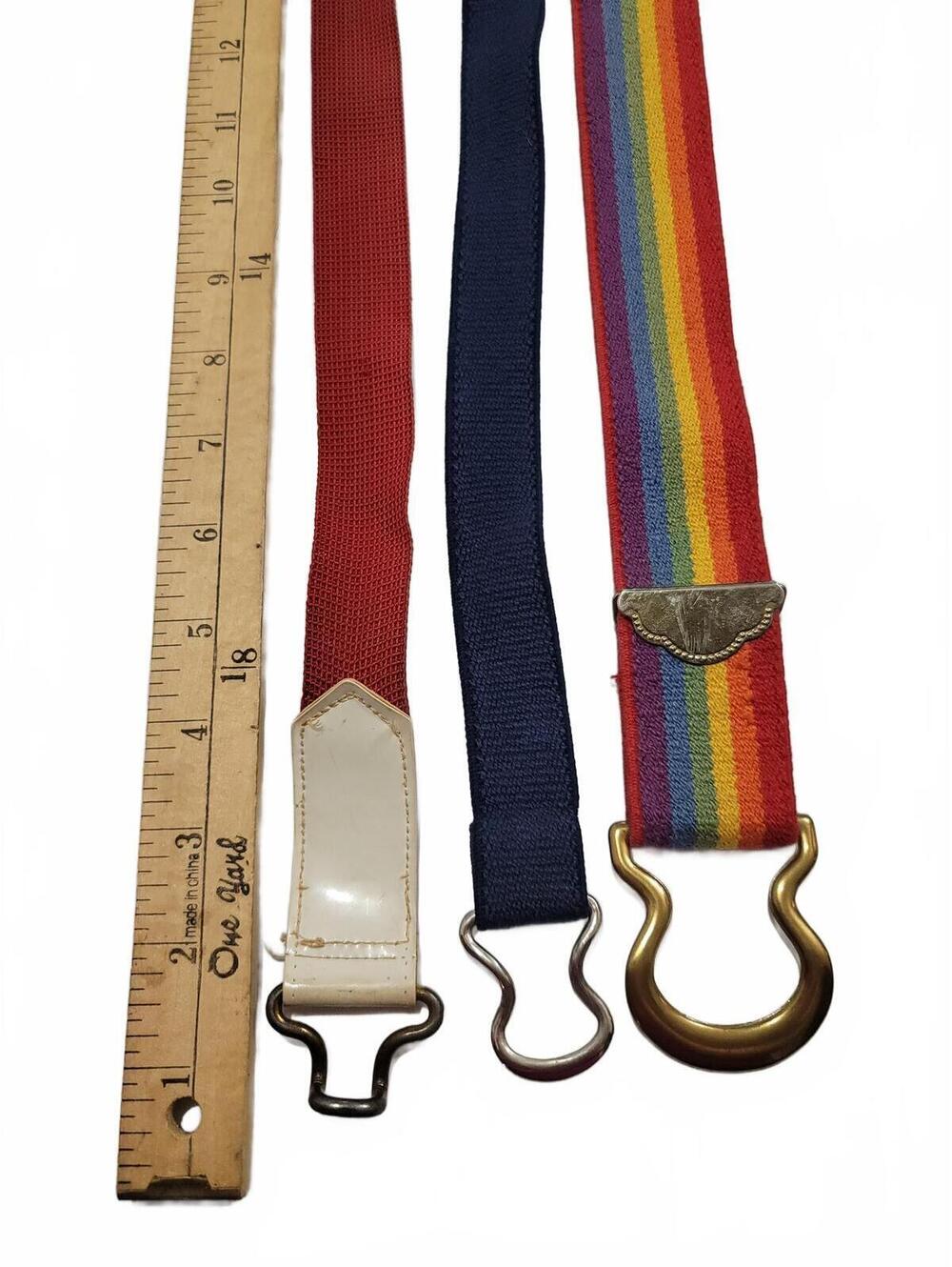 Vintage Rainbow Stretch Belt Lot